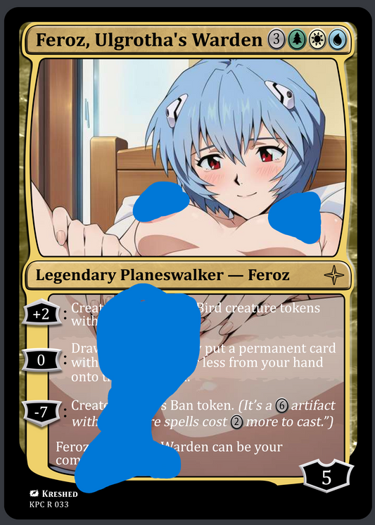 Ferroz, Ulgrotha's Warden - Rei NSFW Waifu MTG Foil Proxy