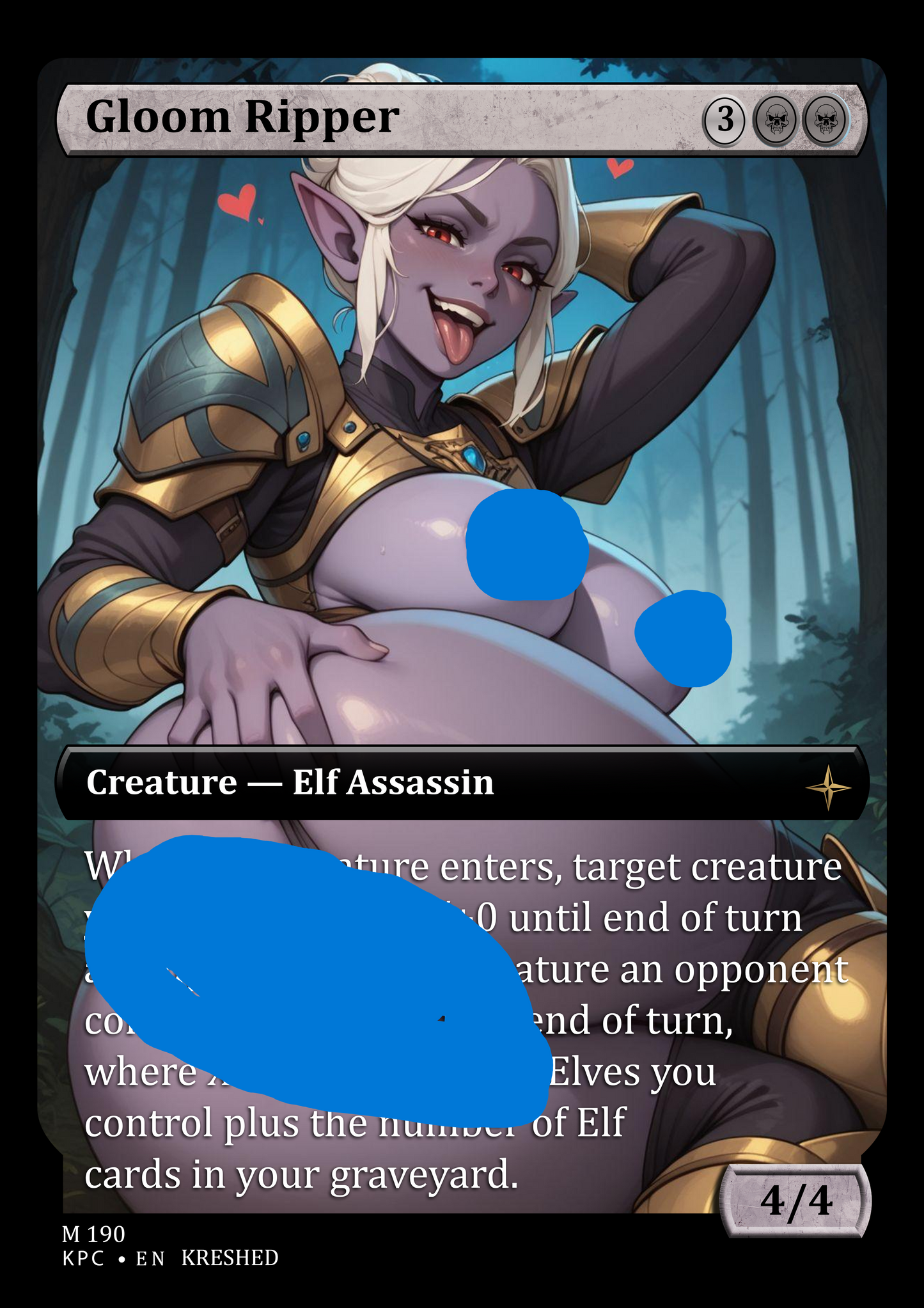 Gloom Ripper - Lorwyn NSFW Waifu MTG Foil Proxy