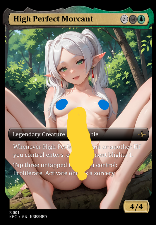 High Perfect Morcant - Frieren Futanari NSFW Waifu MTG Foil Proxy