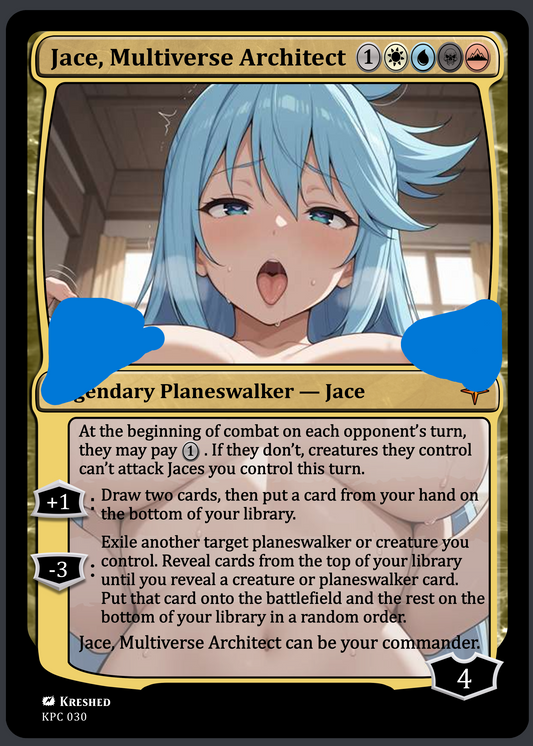 Jace, Multiverse Architect - Konosuba NSFW Waifu MTG Foil Proxy