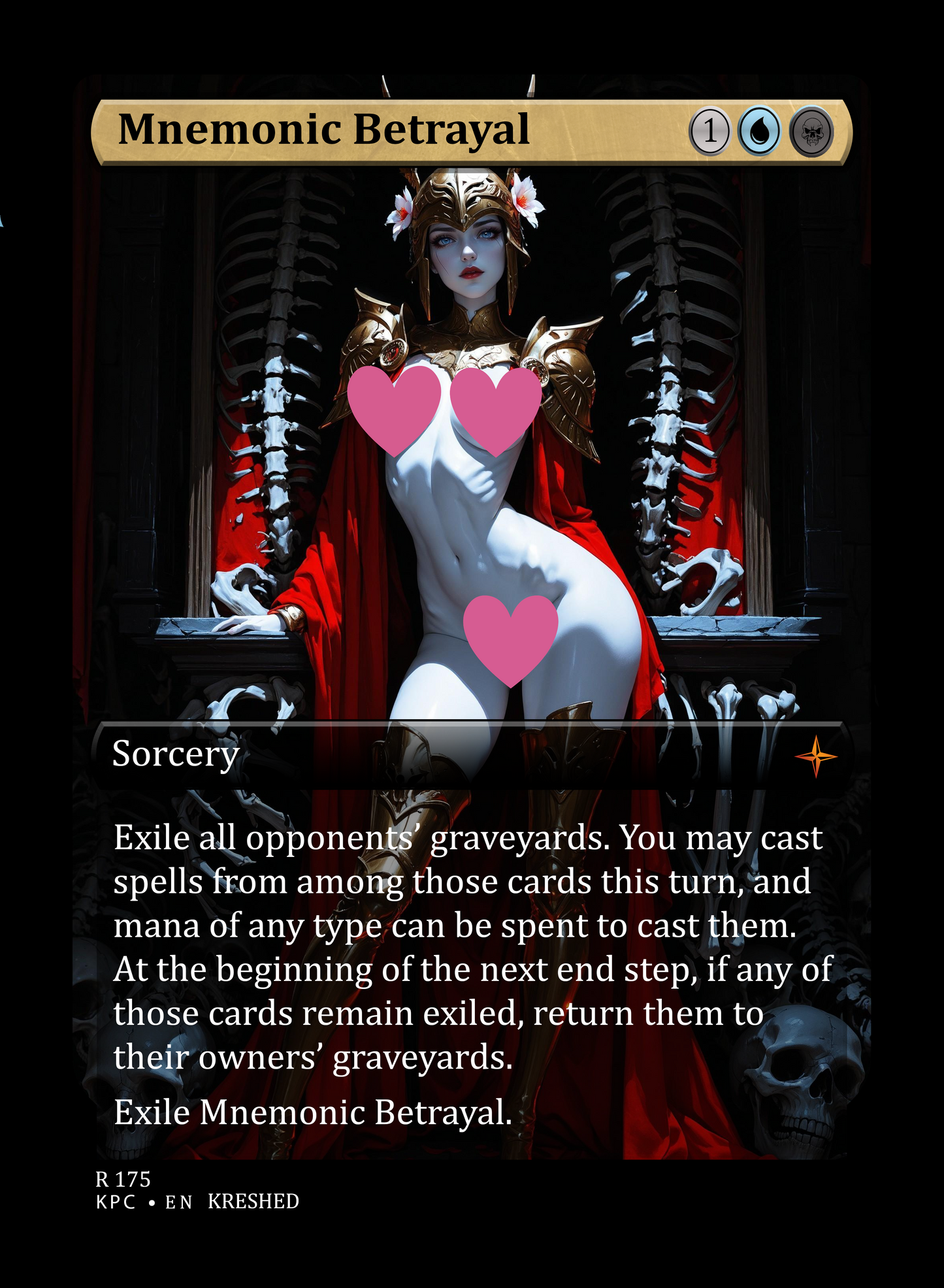 Mnemonic Betrayal NSFW Waifu MTG Foil Proxy