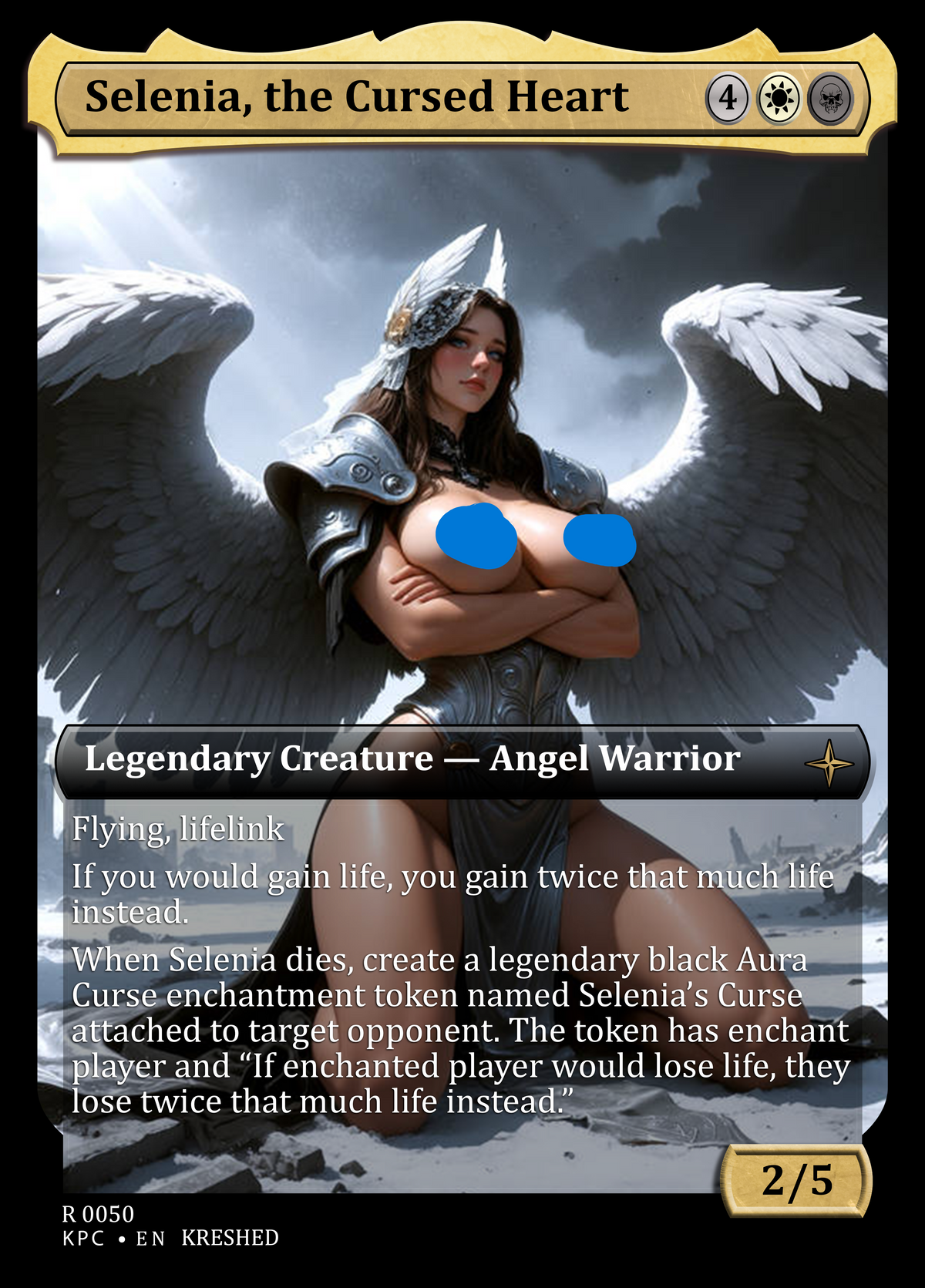 Selenia, the Cursed Heart - NSFW Waifu MTG Foil Proxy