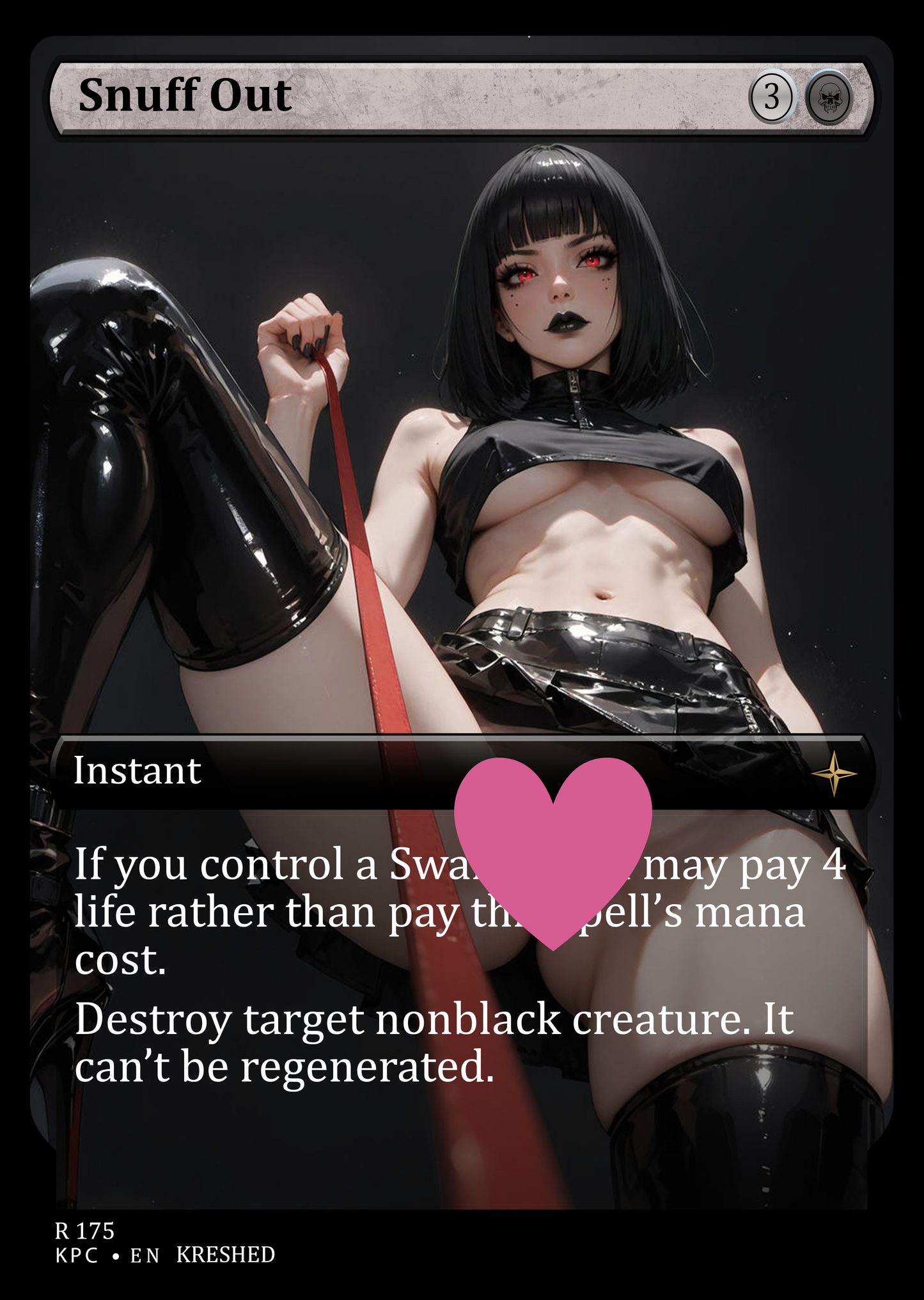 Snuff Out NSFW Waifu MTG Foil Proxy