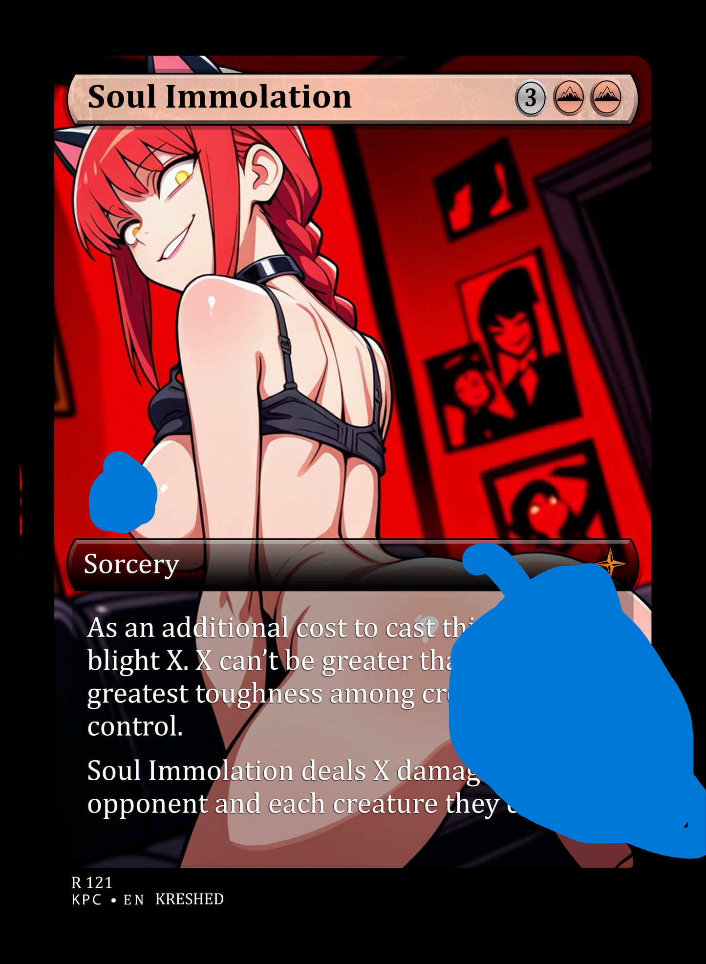 Soul Immolation - Lorwyn NSFW Waifu MTG Foil Proxy.