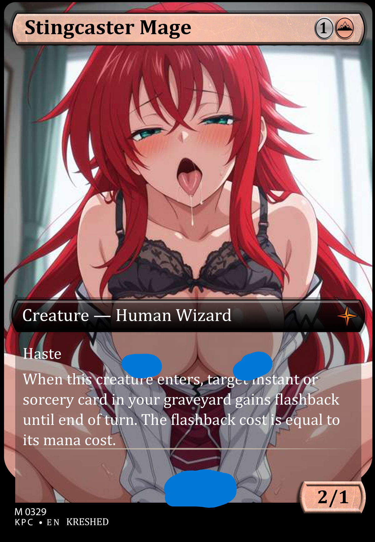 Stingcaster Mage -  Rias Gremory NSFW Waifu MTG Foil Proxy