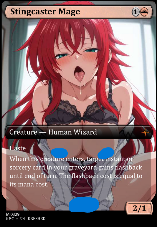 Stingcaster Mage -  Rias Gremory NSFW Waifu MTG Foil Proxy