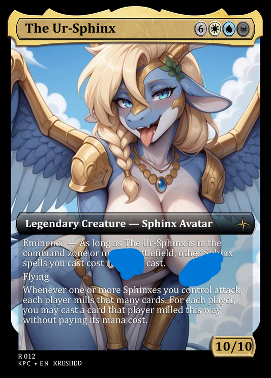 The Ur - Sphinx - Furry NSFW Waifu MTG Foil Proxy