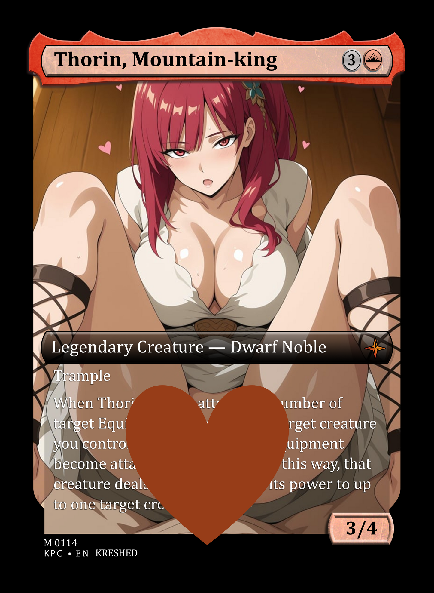 Thorin, Mountain-King NSFW Waifu MTG Foil Proxy