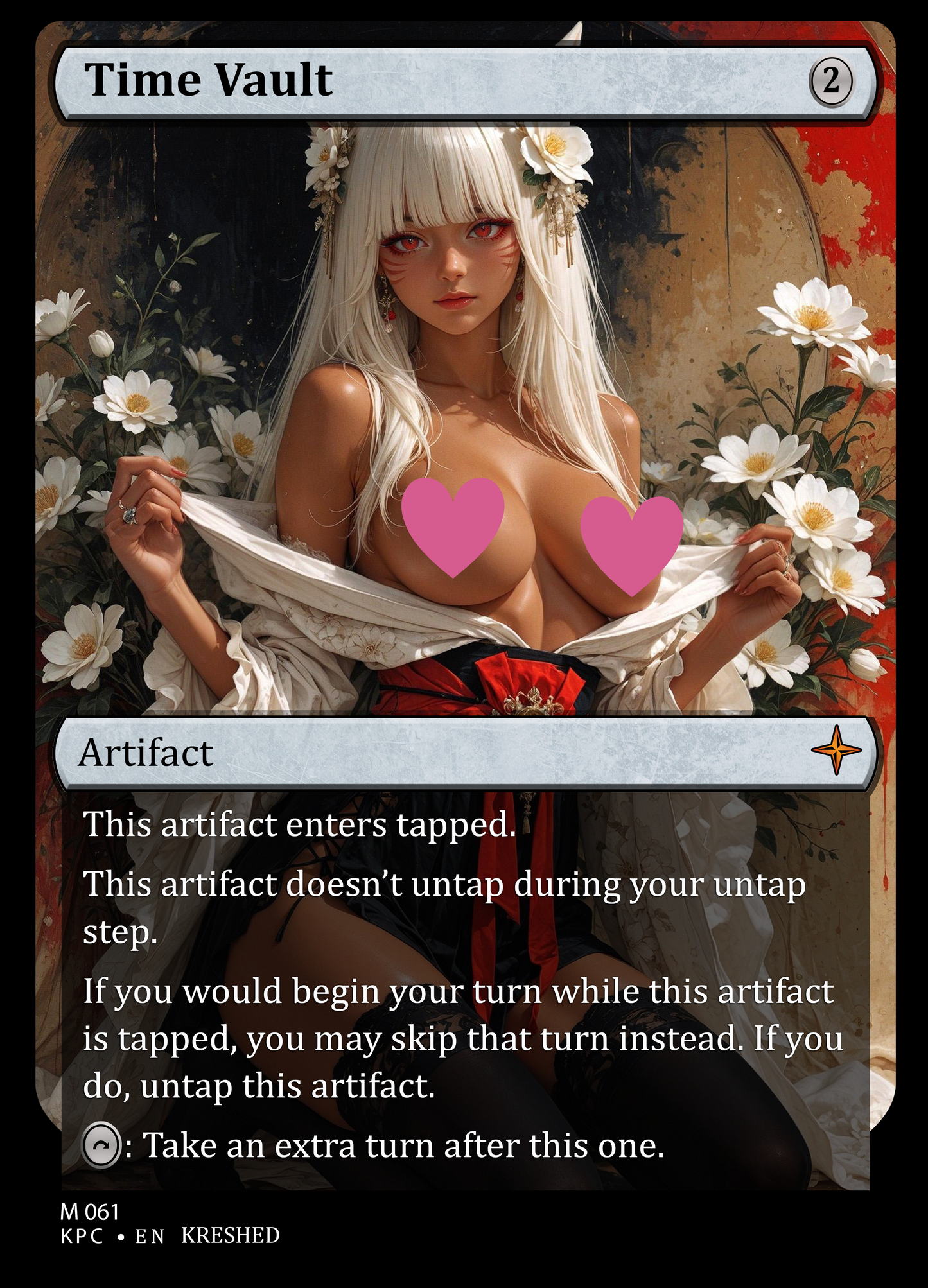 Time Vault NSFW Waifu MTG Foil Proxy