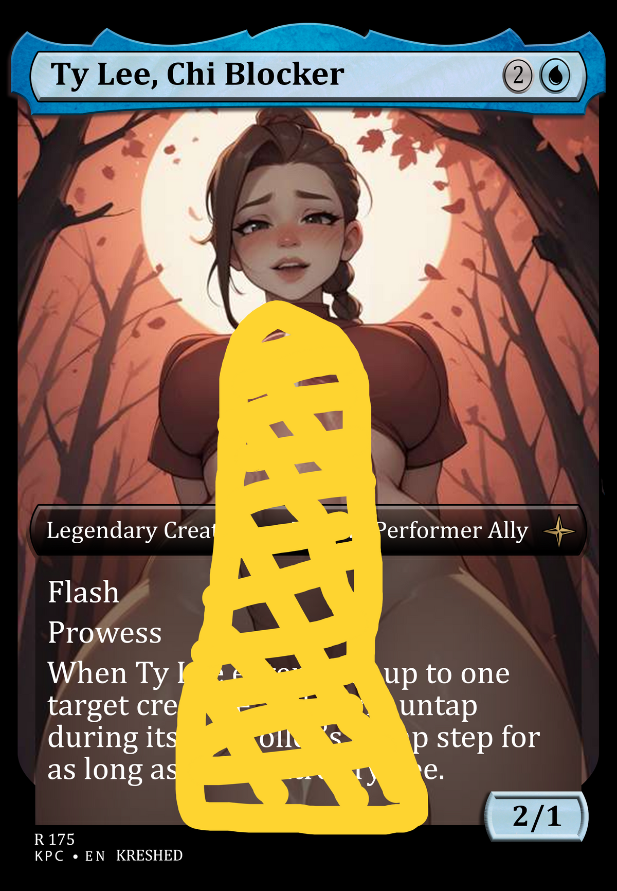 Ty Lee, Chi Broker - Avatar Futanari NSFW Waifu MTG Foil Proxy