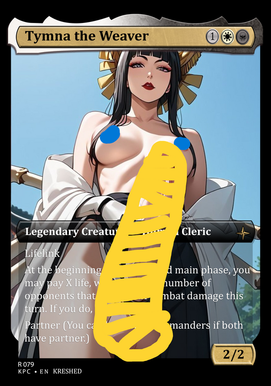 Tymna the Weaver - Senjumaru Futanari NSFW Waifu MTG Foil Proxy