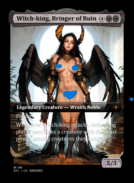 Witch King, Bringer of Ruin - NSFW Waifu MTG Foil Proxy