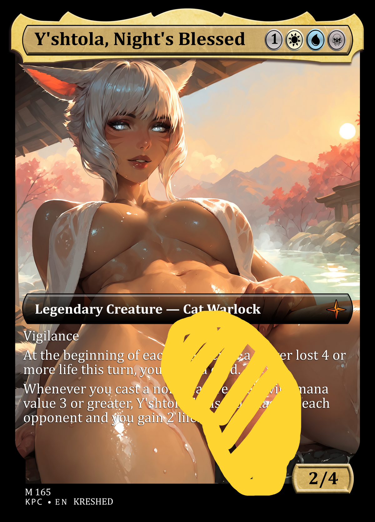 Y'shtola, Night Blessed - Futanari NSFW Waifu MTG Foil Proxy