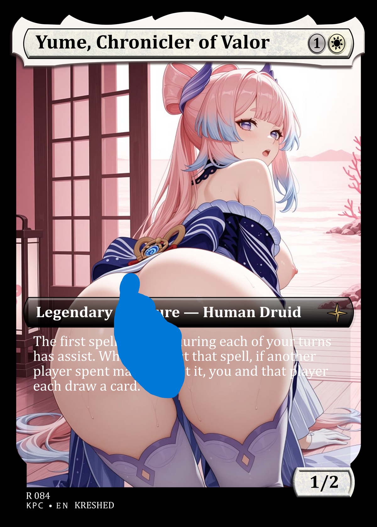Yume, Chronicler of Valor - NSFW Waifu MTG Foil Proxy